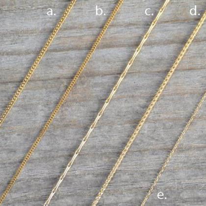 Solid 18ct Yellow Gold Chain, Diamond Cut Curb..