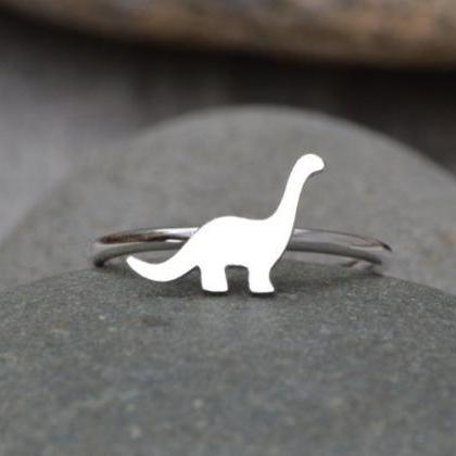 Dinosaur Ring, Brontosaurus Ring In Sterling..