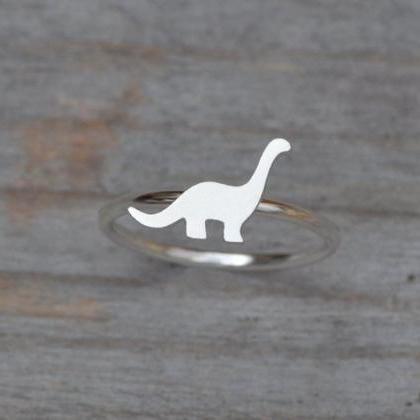 Dinosaur Ring, Brontosaurus Ring In Sterling..
