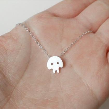 Skull Necklace, Gothic Necklace, Cute Skull..