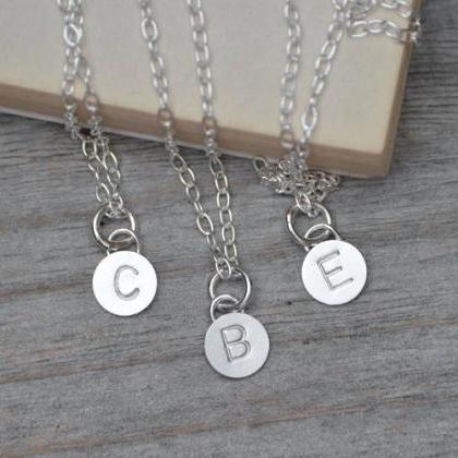Personalized Initial Necklace In Sterling Silver,..