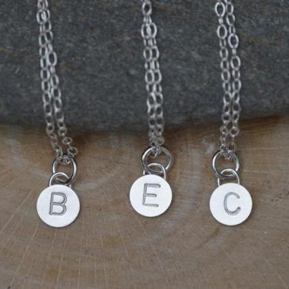 Personalized Initial Necklace In Sterling Silver,..