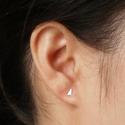 Tiny Quadrilateral Earring Studs, Simple Earring..