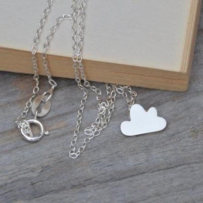 Fluffy Cloud Necklace In Sterling Silver, Small..