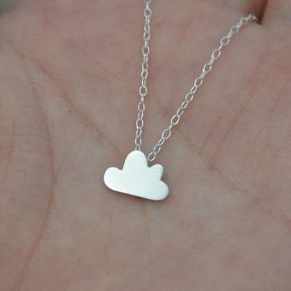 Fluffy Cloud Necklace In Sterling Silver, Small..