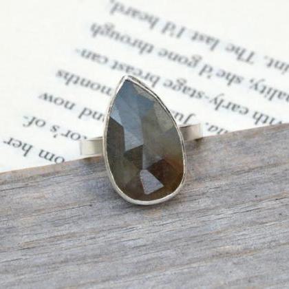 Rose Cut Sapphire Ring, Bi Colored ..