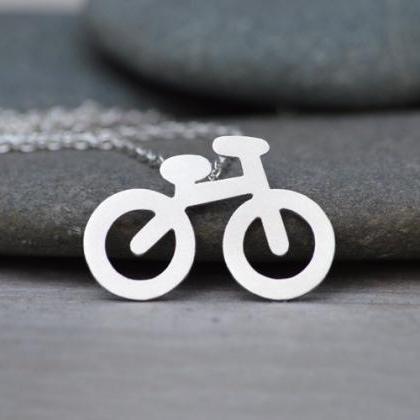 Bicycle Necklace In Sterling Silver, Happy Summer..