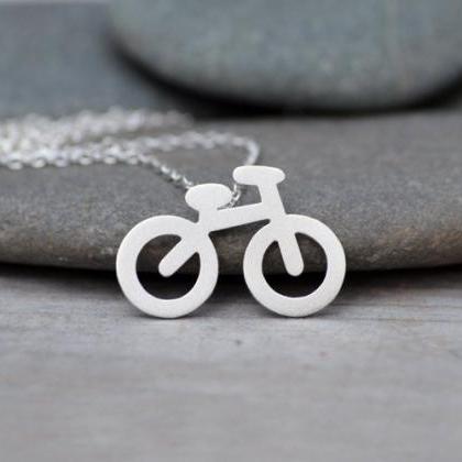 Bicycle Necklace In Sterling Silver, Happy Summer..