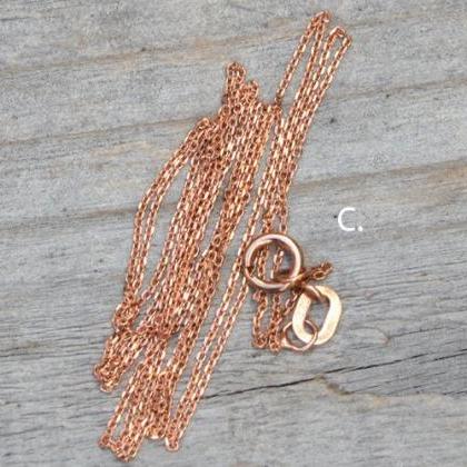 Solid 9ct Rose Gold Chain, Curb Chain, Belcher..