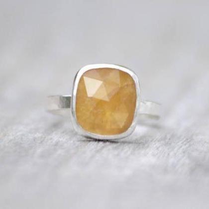 Yellow Sapphire Engagement Ring , 1..