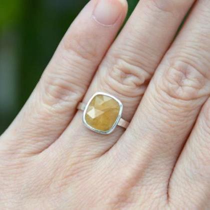 Yellow Sapphire Engagement Ring , 1..