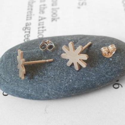 Star Earring Studs In 9ct Yellow Gold, Weather..