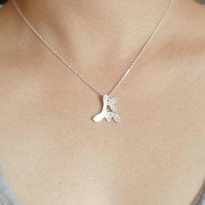 Abstract Deer Necklace In Sterling Silver,..