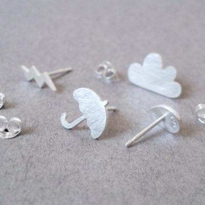 Weather Forecast Ear Studs (set Of 4 Ear Studs) In..