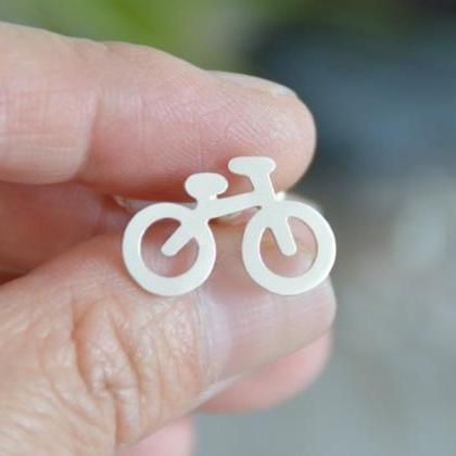 Bicycle Cufflinks In Sterling Silver With..
