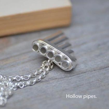 Peter Pan's Pipe Necklace In Solid..