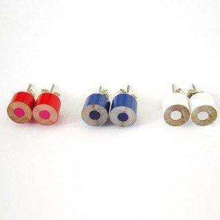 Color Pencil Ear Studs, Country Flags (brazil,..