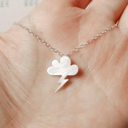 Lightning Cloud Necklace, Weather Forecast..