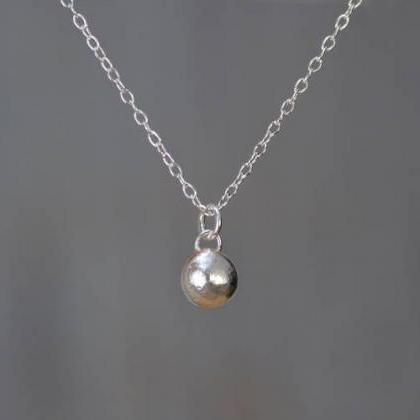Silver Pebble Necklace, Gold Pebble Necklace,..