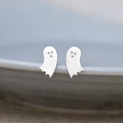 Little Ghost Earring Studs In Sterl..