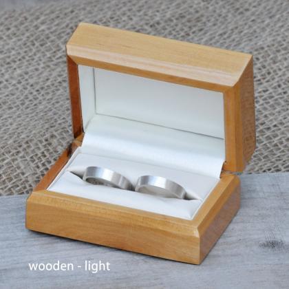 Classic Double Ring Box, Wooden Dou..