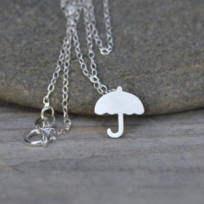 Umbrella Necklace In Sterling Silve..