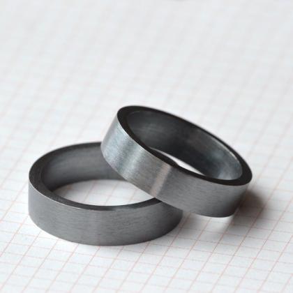 Wedding Ring In Oxidized Sterling Silver With..