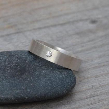 Wedding Band With A Diamond Or Lond..