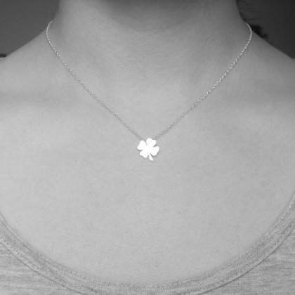Lucky Shamrock In 9ct Yellow Gold, Lucky Necklace..
