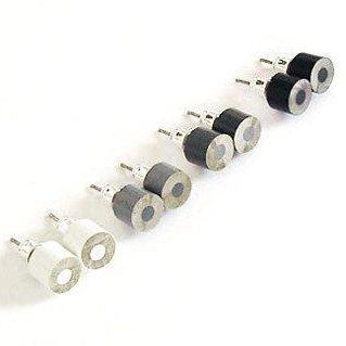 Color Pencil Ear Studs, The White, Grey And Black..