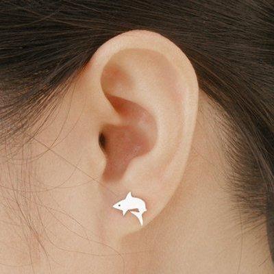 Shark Necklace In Sterling Silver, Cute Animal..