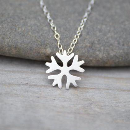 Snowflake Necklace In Sterling Silver, Handmade In..