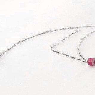 Color Pencil Necklace In Lip Stick, Pencil Jewelry..