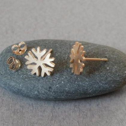 Snowflake Earring Studs, Weather Forecast Earring..