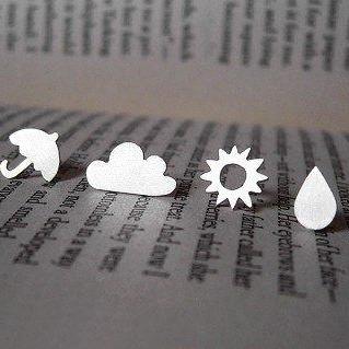 Weather Forecast Ear Studs (1 Pair) In Sterling..
