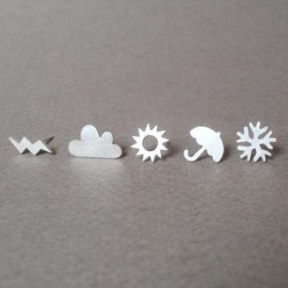 Weather Forecast Earring Studs (set Of 6 Ear..
