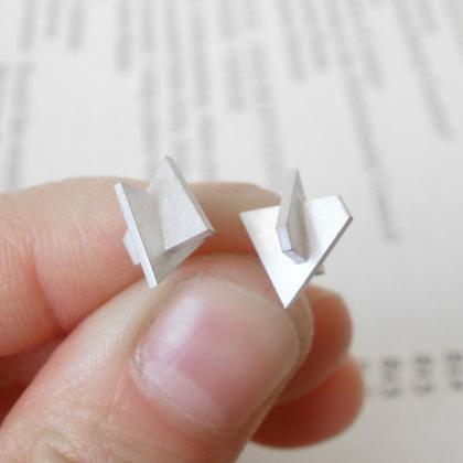 Wearable Sculpture Earring Studs, Abstract Earring..
