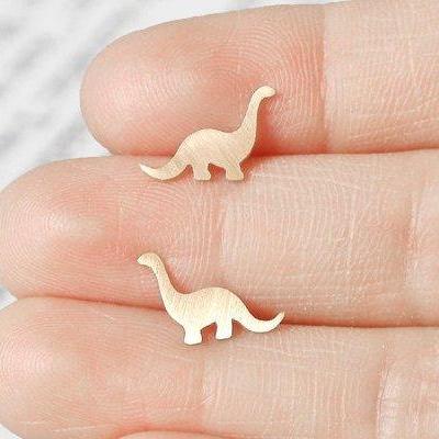 Dinosaur Earring Studs In 9ct Yellow Gold,..