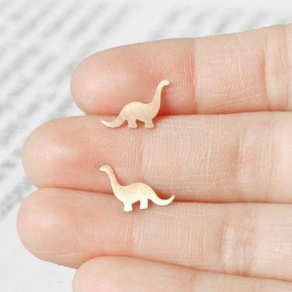 Dinosaur Earring Studs In 9ct Yellow Gold,..