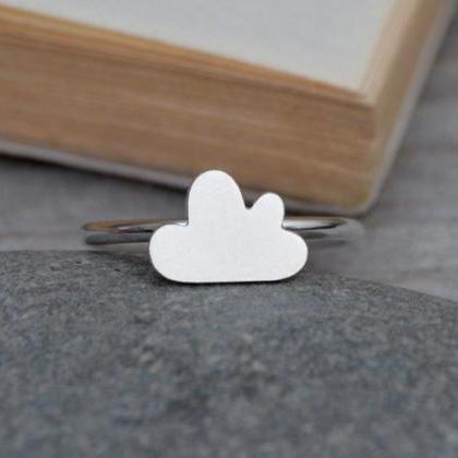 Fluffy Cloud Ring In Sterling Silver, Small Cloud..