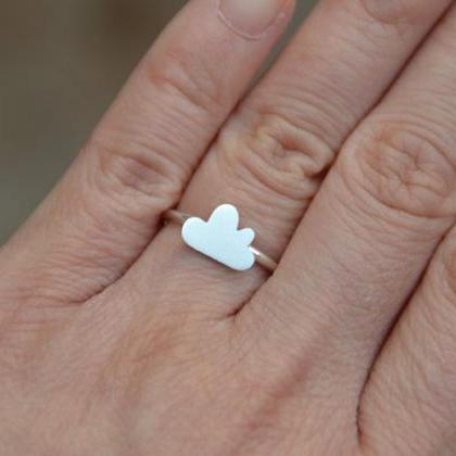 Fluffy Cloud Ring In Sterling Silver, Small Cloud..