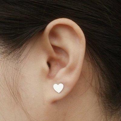 Sweet Heart Earring Studs In Sterling Silver,..
