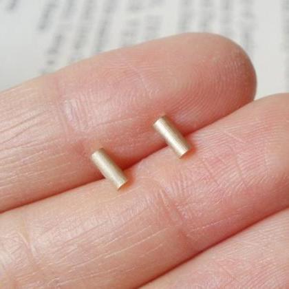 Simple Stick Earring Studs In 9ct Yellow Gold,..