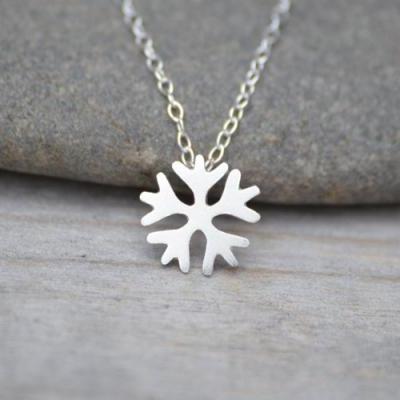 Snowflake Necklace In Sterling Silver, Handmade In Beautiful Cornwall, UK