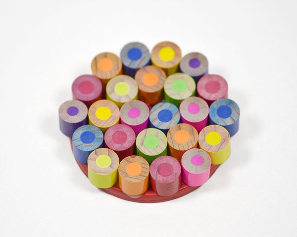 Color Pencil Brooch, Pencil Jewelry Handmade In The Uk By Huiyi Tan