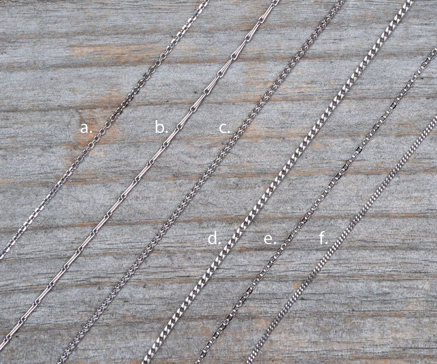 Solid 18ct White Gold Chain, Belcher Chain, Barleycorn Chain, Spiga Chain, Franco Chain, Curb Chain, Flat Cable Chain, Made In The Uk