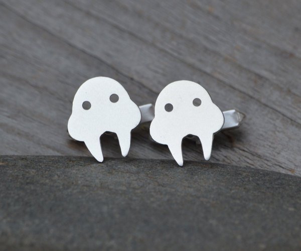 Walrus Cufflinks In Solid Sterling Silver, With Personalized Message On The Backs, Handmade In The UK