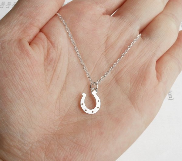 Lucky Starlight Horseshoe Necklace - Silver