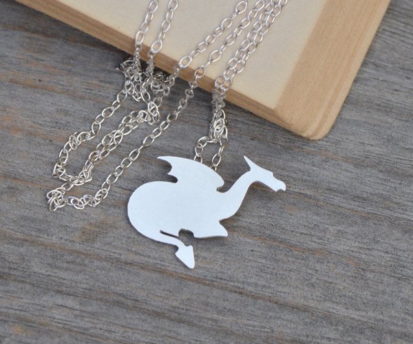 Crouching Dragon Necklace In Sterling Silver, Handmade In The Uk By Huiyi Tan