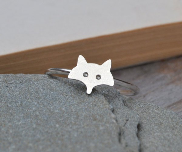 Fox Ring In Sterling Silver, Foxy Ring Handmade In The Uk By Huiyi Tan